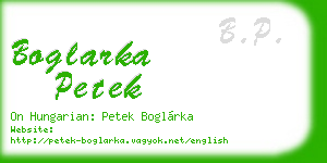 boglarka petek business card